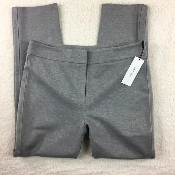 Calvin Klein Ankle Pants Faux Leather Stripe 10 - Picture 3 of 7